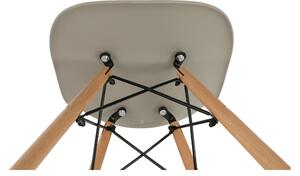Tempo Kondela Plastová jídelní židle CINKLA 3 NEW, teplá šedá/buk