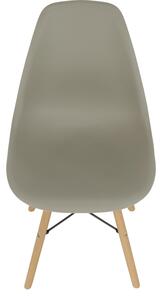Tempo Kondela Plastová jídelní židle CINKLA 3 NEW, teplá šedá/buk