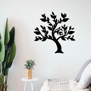 Dřevo života | Dřevěný strom na zeď JARO | Barva: Černá | Rozměry (cm): 95x95