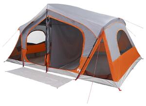 Chata stan Šedá a oranžová 480 x 273 x 205 cm Polyester a ocel