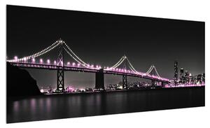 Noční obraz mostu (100x40 cm)