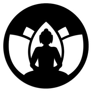 Dřevo života | Dřevěný obraz Budha III. | Rozměry (cm): 20 | Barva: Bílá