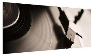 Detailní obraz gramofonové desky (100x40 cm)