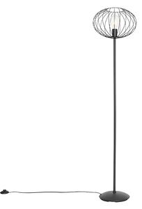 Průmyslová stojací lampa černá 36 cm - Margarita
