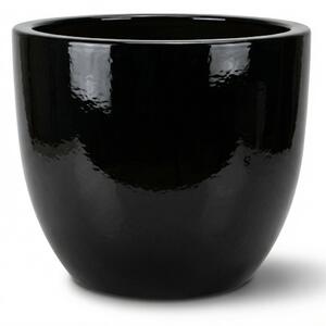 Keramický květináč LANCELOT - Černá XS (21 cm x 19 cm)