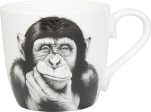 Porcelánový hrnek Opice - černobílý 425 ml