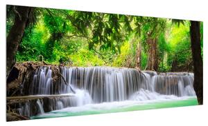 Obraz vodopádů (100x40 cm)