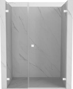 Mexen Lunar-B, pravé otočné sprchové dveře 110 cm, 8mm čiré sklo, bílý profil, 832S-110-050-20-00-P