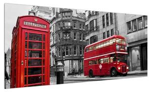 Obraz londýnské telefonní budky (100x40 cm)