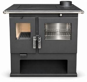 Verso CS Inox - Stylový dřevěný sporák 7,7 kW s nerezovým troubou a vařičem