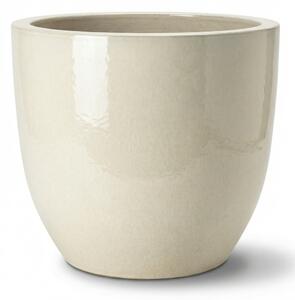 Keramický květináč LANCELOT - Krémový XS (21 cm x 19 cm)