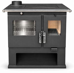 EEK A+ - Verso CS Inox 7,7 kW krbová kamna na dřevo s nerezovou ocelí vlevo