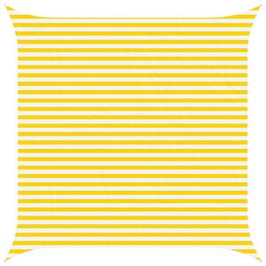Sluneční plachta Žlutá a bílá 4 x 4 m 100% polyester Oxford