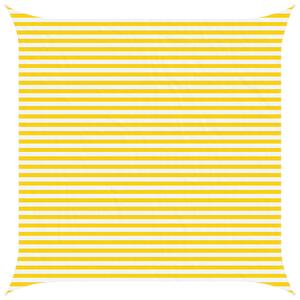 Sluneční plachta Žlutá a bílá 4,5 x 4,5 m 100% polyester Oxford
