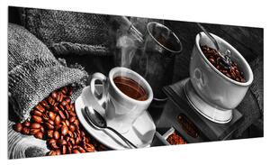 Obraz šálku kávy (100x40 cm)