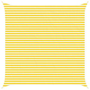 Sluneční plachta Žlutá a bílá 5 x 5 m 100% polyester Oxford