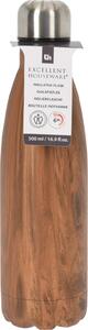 Excellent Houseware Vakuová flaška na pítí, 500 ml Barva: Burl dřevo