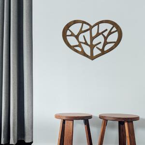 Dřevo života | Dřevěné srdce - STROM | Barva: Ořech | Rozměry (cm): 20x14
