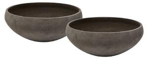 Set dvou šedých zahradních květináčů Kave Home Nura Ø 45/55 cm