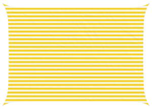 Sluneční plachta Žlutá a bílá 5 × 3,5 m 100% polyester Oxford