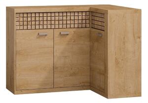 Casarredo Rohová komoda NATURAL N15L dub ribbeck/kostka