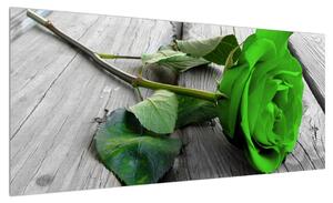 Obraz zelené růže (100x40 cm)