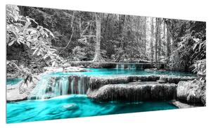 Zimní obraz řeky (100x40 cm)