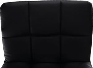 Tempo Kondela Barová židle LEORA 2 NEW, chrom/černá ekokůže