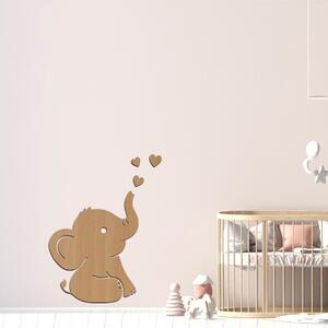 Dřevo života | Dřevěná dekorace BABY SLON | Barva: Javor | Rozměry (cm): 40x50