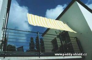 Peddy Shield Sluneční plachta 270 x 140 cm žluto-bílá