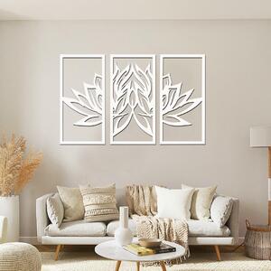 Dřevo života | 3dílny obraz LOTOSOVÝ KVĚT | Barva: Bílá | Rozměry (cm): 240x160