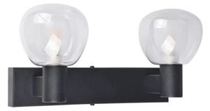 Koupelnové nástěnné svítidlo POLA 2xG9/5W/230V IP44 černá/čirá