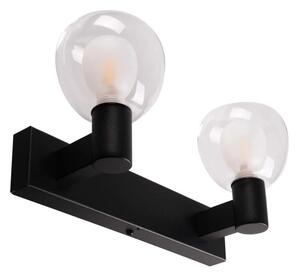 Koupelnové nástěnné svítidlo POLA 2xG9/5W/230V IP44 černá/čirá