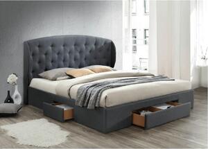 Tempo Kondela Čalouněná postel OLINA NEW 180x200, s úložným prostorem, šedá