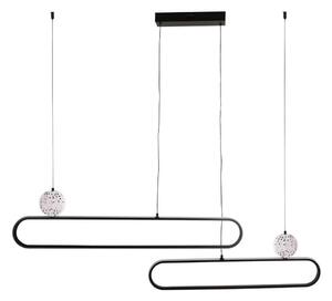 LED Lustr na lanku FLORENTYNA LED/48W/230V 4000K černá/bílá