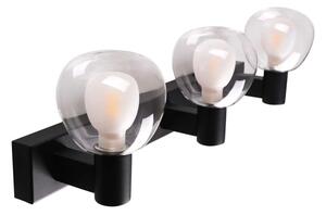 Koupelnové nástěnné svítidlo POLA 3xG9/5W/230V IP44 černá/čirá