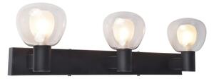 Koupelnové nástěnné svítidlo POLA 3xG9/5W/230V IP44 černá/čirá