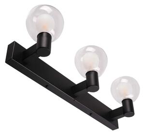 Koupelnové nástěnné svítidlo POLA 3xG9/5W/230V IP44 černá/čirá