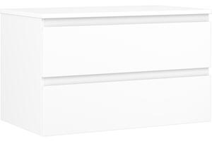 Mexen Orio, koupelnová skříňka 80 cm s horní částí, 2 zásuvky, bílá matná, 91A10-08047-2-BFFC01