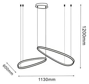 LED Lustr na lanku MICHELLE LED/48W/230V 4000K černá