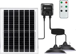 Aigostar - LED Solární lustr 2xLED/70W/12V 12000 mAh 6500K pr. 23,5 cm + DO
