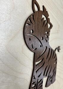Dřevo života | Dřevěná dekorace ZEBRA | Barva: Šedá | Rozměry (cm): 65x80