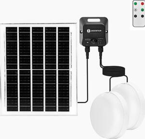 Aigostar - SADA 2x LED Solární stropní svítidlo LED/3,7V 12000 mAh IP65 + DO
