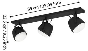 Eglo 390045 - Bodové svítidlo UPANEMA 3xE27/28W/230V černá