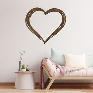 Dřevo života | Dřevěná dekorace srdce INK | Barva: Ořech | Rozměry (cm): 40x36