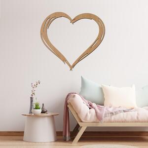 Dřevo života | Dřevěná dekorace srdce INK | Barva: Ořech | Rozměry (cm): 20x18