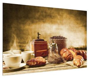 Obraz kávy a snídaně (100x70 cm)