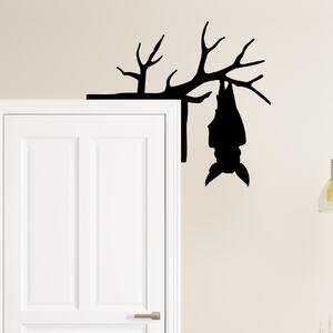Dřevo života | Halloween dekorace NETOPÍR | Rozměry (cm): 45x40 | Barva: Černá