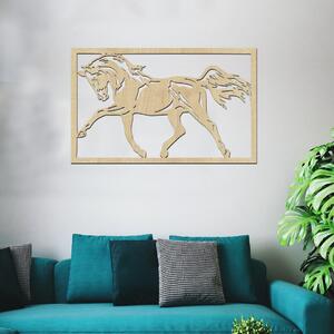 Dřevo života | Dřevěný obraz Kůň | Rozměry (cm): 40x24 | Barva: Bílá