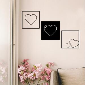 Dřevo života | 3dílná kolekce dřevěných srdcí na zeď | Barva: Javor | Rozměry (cm): 40x40